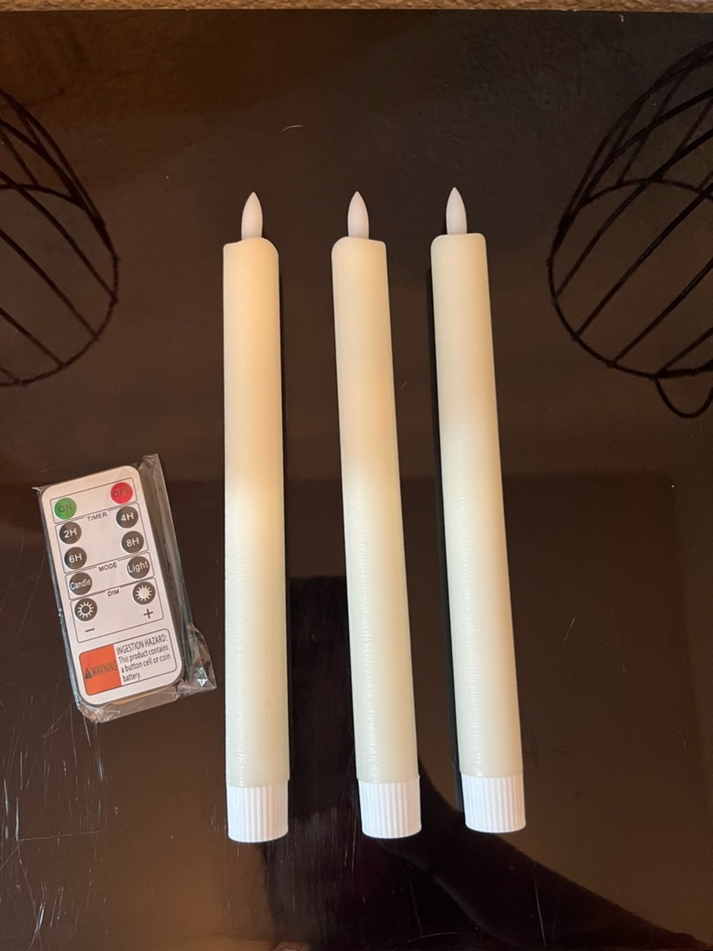 Ivory LED Taper Candles with Remote Control - (Set of 6) Selling 5 Boxes